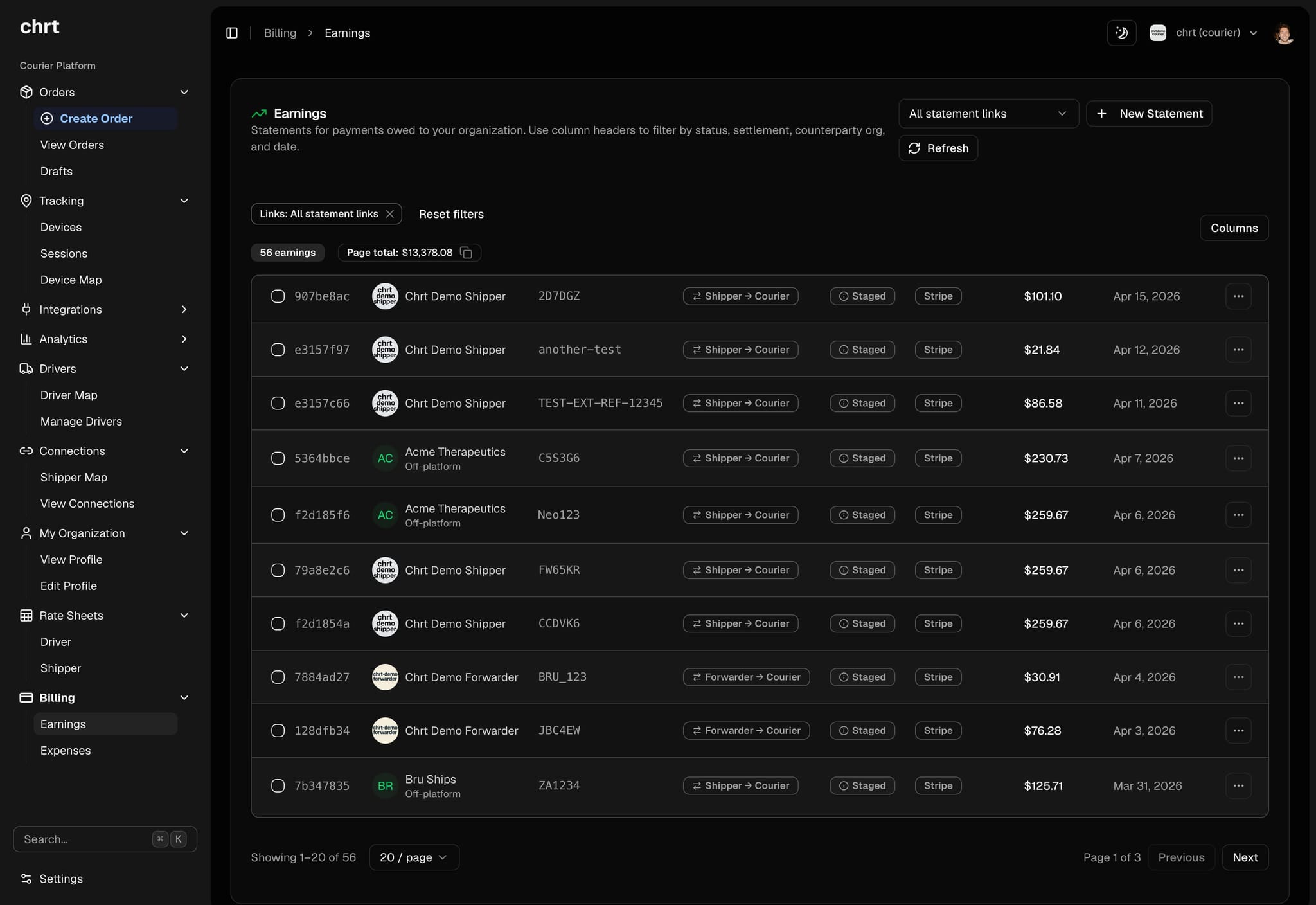 CHRT - Logistics Platform for Time-Critical Shipping
